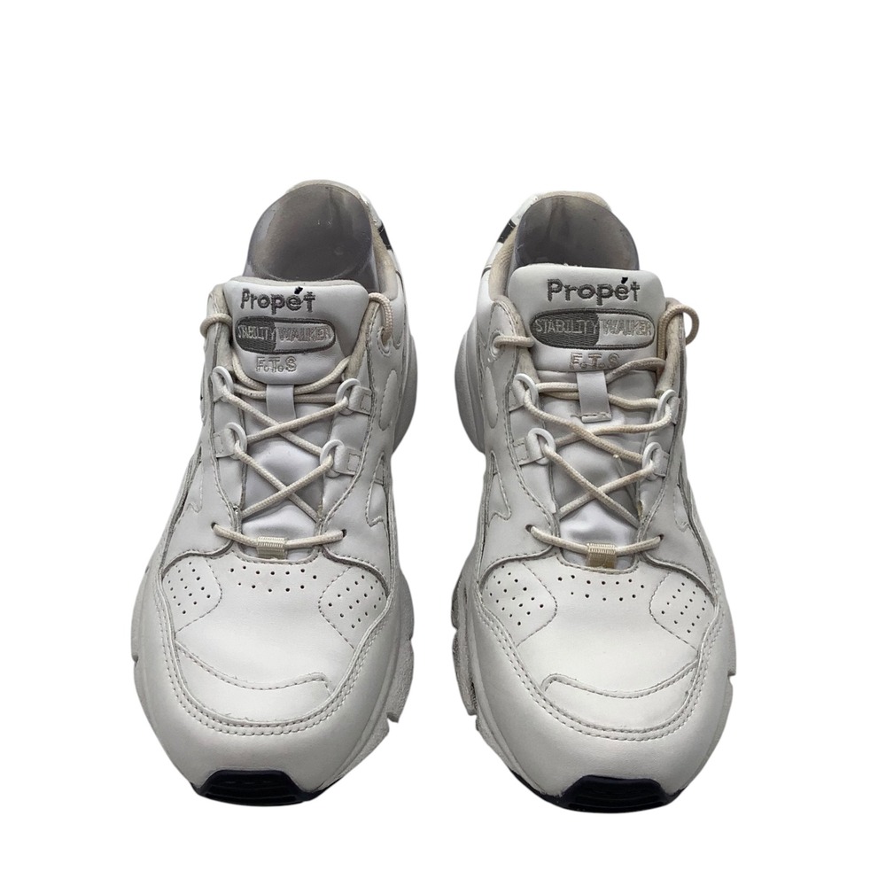 Propet Stability Walker W2034 Womens White Leather Walking Shoes Size 8 M B